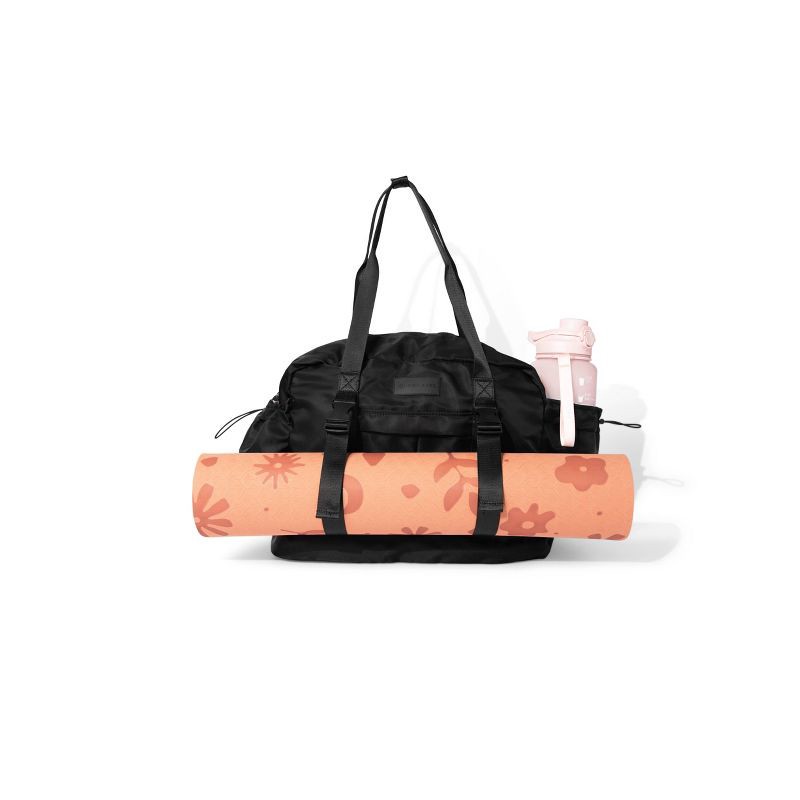 slide 4 of 6, Blogilates Gym Bag - Black: Nylon & Polyester, Zipper Closure, Yoga Mat Holder, 1 ct