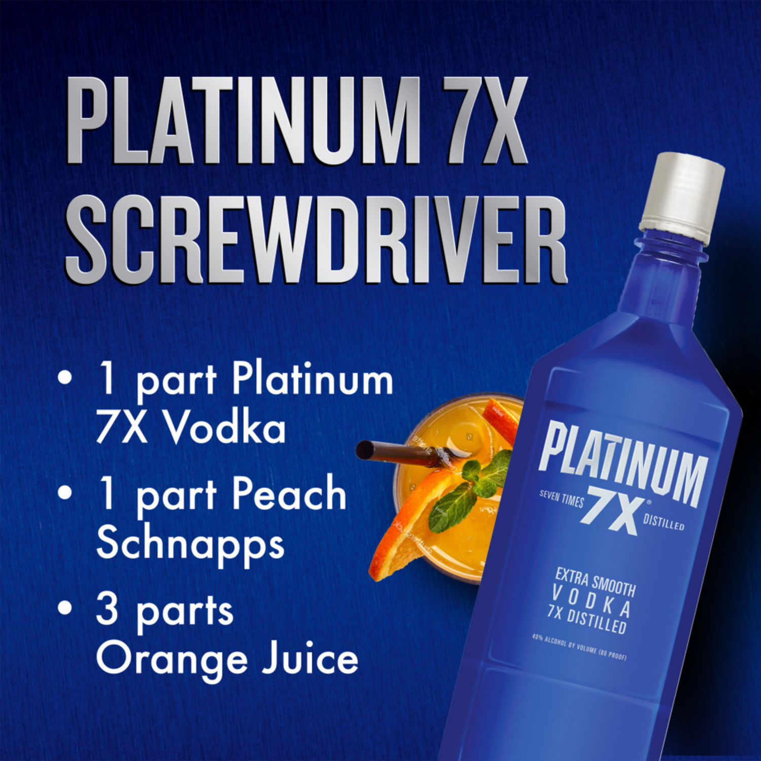 slide 5 of 5, Platinum 7X Seven Times Distilled Extra Smooth Vodka, 1.75l 80 Proof, 1.75 liter