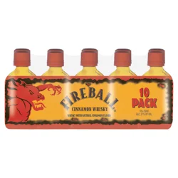 Fireball Cinnamon Whiskey, 50ml Plastic Bottle, 42 Proof