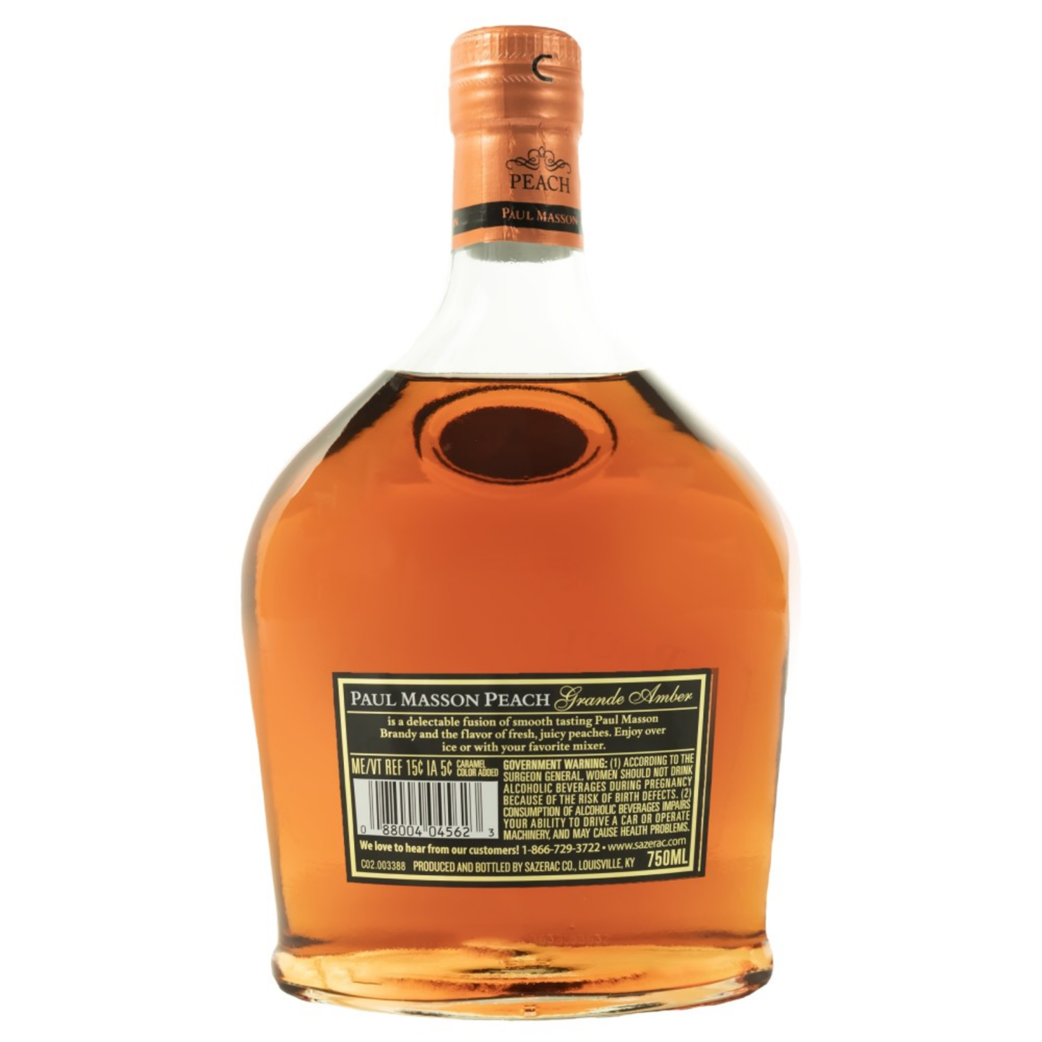 slide 3 of 5, Paul Masson Grand Am Peach Brandy, 750 ml
