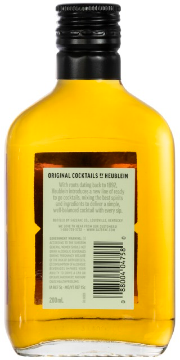 slide 4 of 4, Heublein Original Cocktails by Heublein 1792 Old Fashioned 200ml 70 Proof, 200 ml