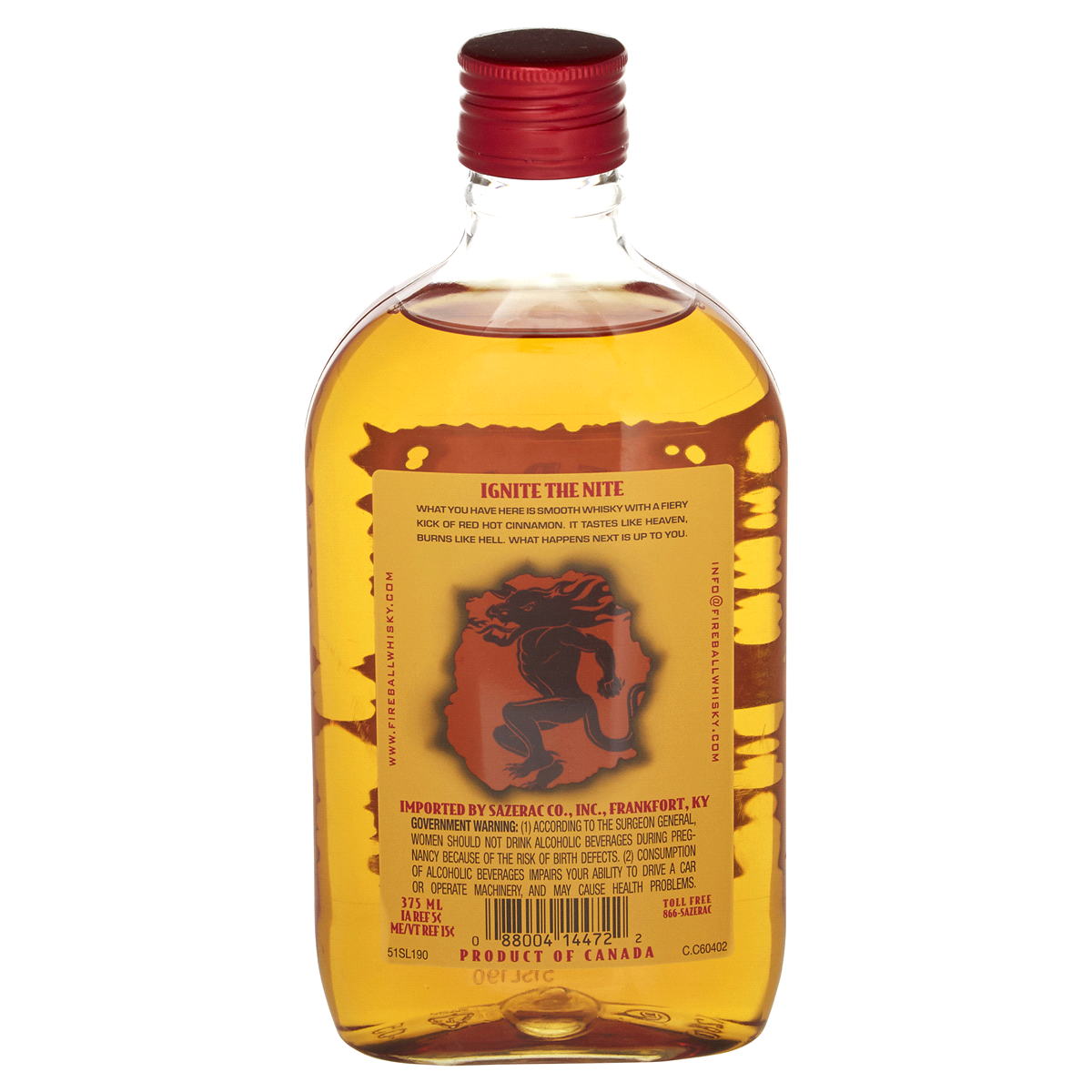 slide 2 of 2, Fireball Whisky 375 ml, 375 ml