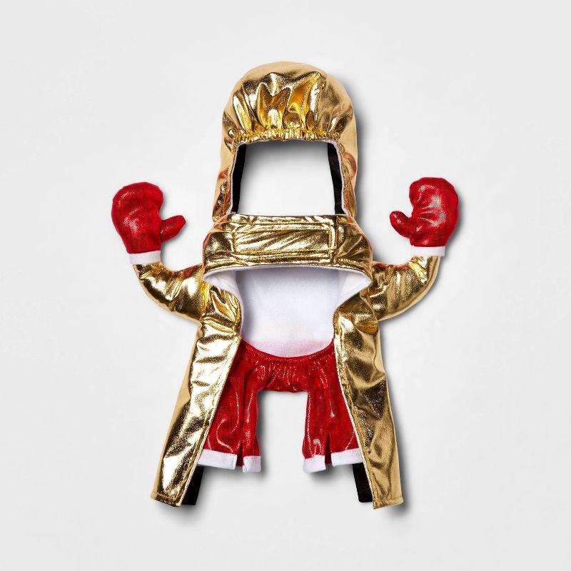 slide 3 of 7, Boxing Champ Frontal Halloween Dog and Cat Costume - XS - Boots & Barkley™, 1 ct