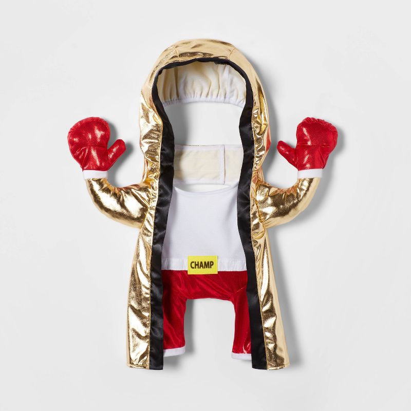 slide 2 of 7, Boxing Champ Frontal Halloween Dog Costume - L - Boots & Barkley™, 1 ct