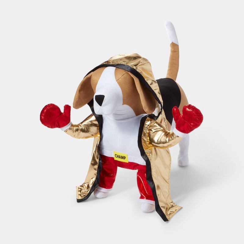 slide 5 of 7, Boxing Champ Frontal Halloween Dog Costume - L - Boots & Barkley™, 1 ct