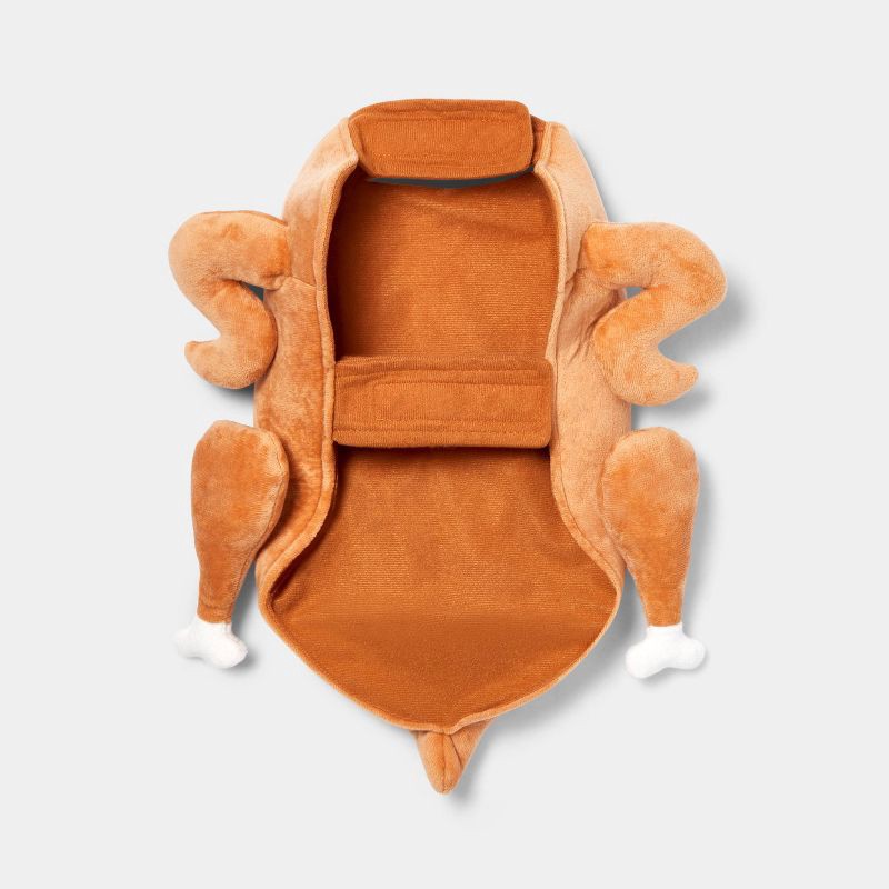 slide 3 of 7, Turkey Full Body Halloween Dog and Cat Costume with Turkey Leg Toy - S - Boots & Barkley™, 1 ct