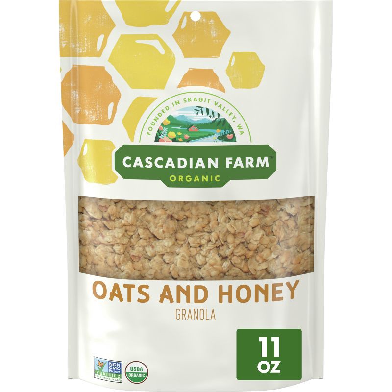 slide 1 of 7, Cascadian Farm Organic Granola Oats and Honey Cereal - 11oz, 11 oz