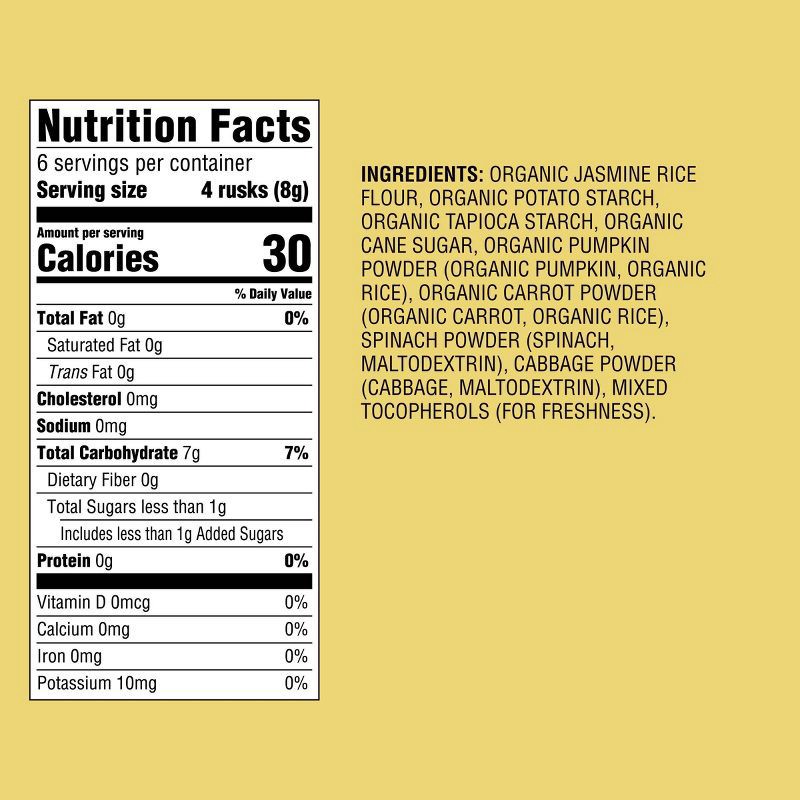 slide 5 of 5, Organic Pumpkin Carrot and Spinach Teething Wafers Baby Snacks - 1.76oz/12pk - Good & Gather™, 12 ct; 1.76 oz