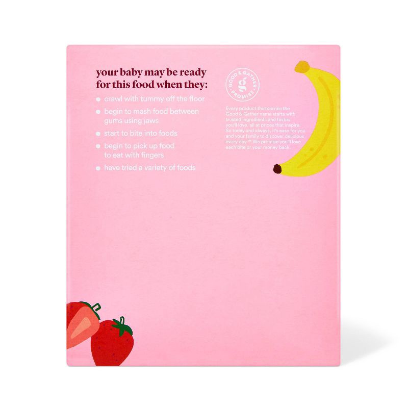 slide 4 of 5, Banana Strawberry Teething Wafers Baby Snacks - 1.76oz/12pk - Good & Gather™, 12 ct; 1.76 oz