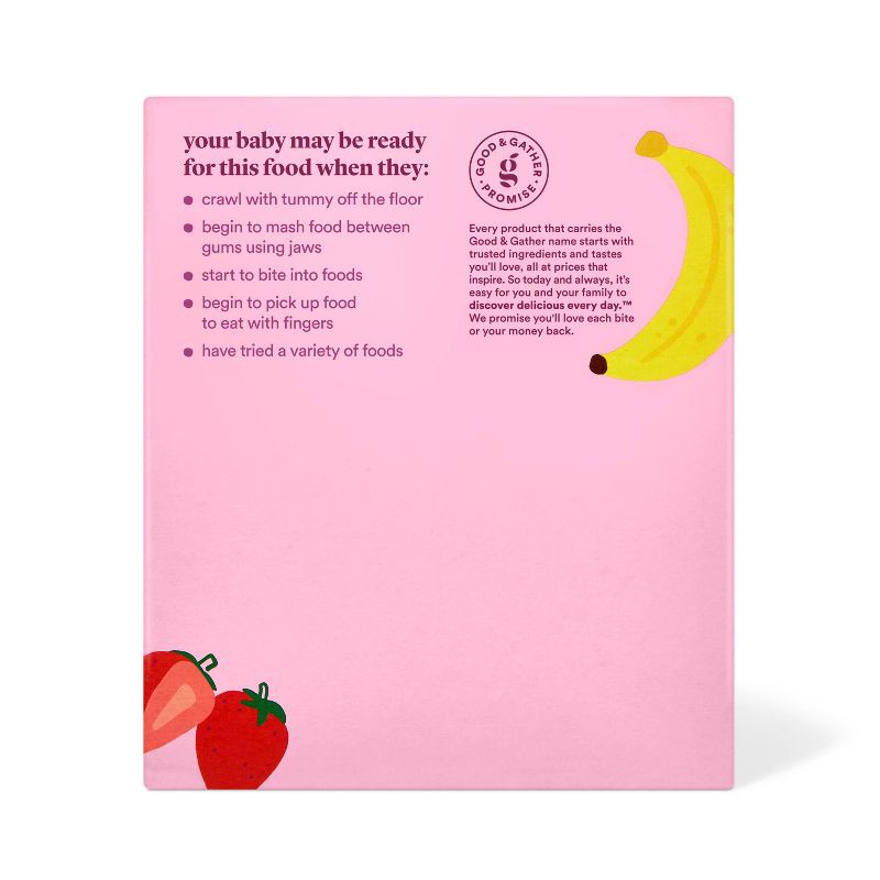 slide 3 of 5, Banana Strawberry Teething Wafers Baby Snacks - 1.76oz/12pk - Good & Gather™, 12 ct; 1.76 oz