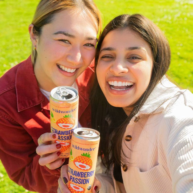 slide 7 of 7, wildwonder Strawberry Passion Organic Prebiotic + Probiotic Sparkling Drink - 12 fl oz, 12 fl oz