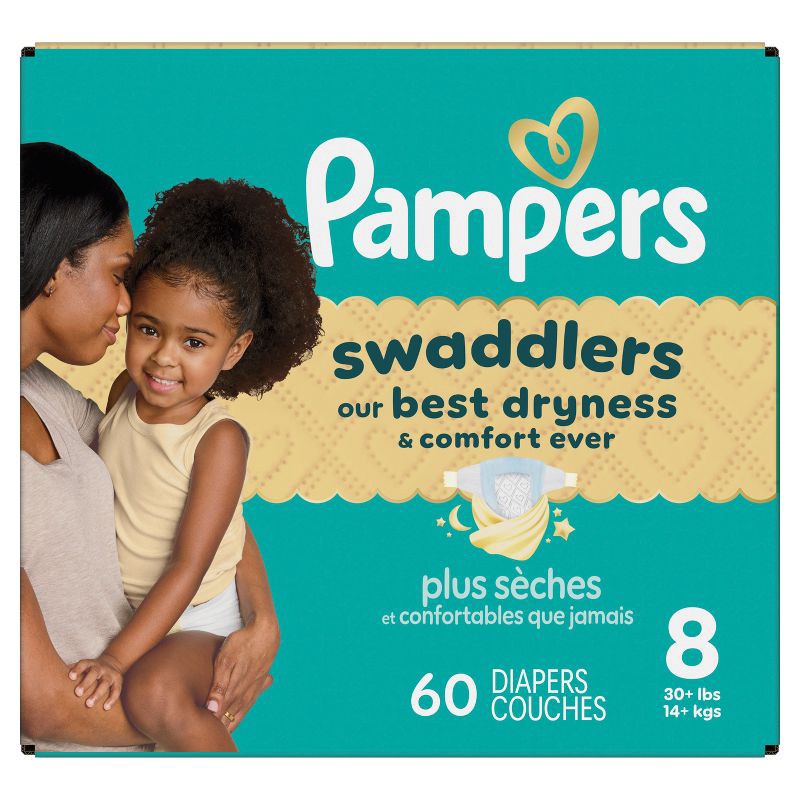 slide 15 of 15, Pampers Swaddlers Sensitive Disposable Diapers - Size 8 - 60ct, 8 x 60 ct