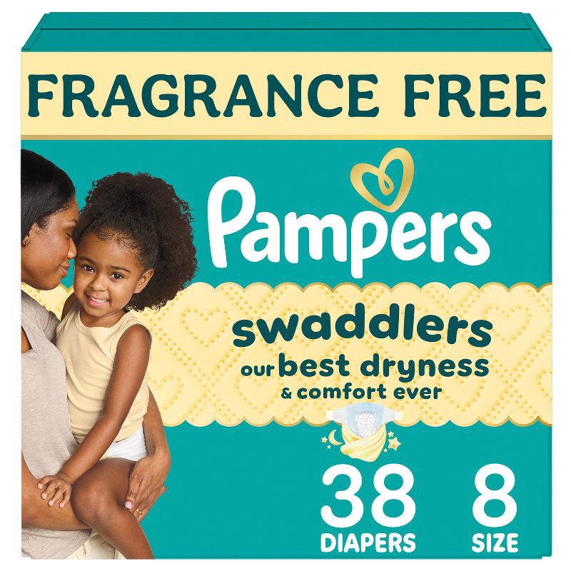 slide 1 of 16, Pampers Swaddlers Sensitive Disposable Diapers - Size 8 - 38ct, Size 8; 38 ct