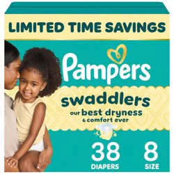 Pampers Swaddlers Sensitive Disposable Diapers - Size 8 - 38ct