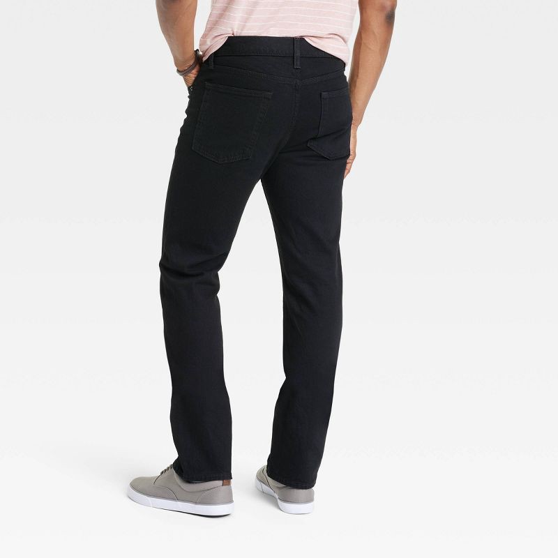 slide 2 of 3, Men's Straight Fit Jeans - Goodfellow & Co™ Jet Black 38x30, 1 ct