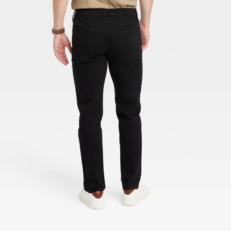slide 2 of 3, Men's Comfort Wear Slim Fit Jeans - Goodfellow & Co™ Black 40x32: Heavyweight Denim, Mid Rise, Stretch Fabric, 1 ct