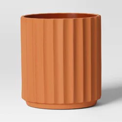 Geared Terracotta Indoor Outdoor Planter Pot Orange 7.75"x7.75" - Threshold™