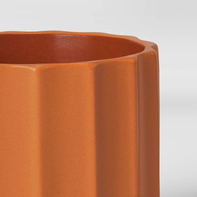 slide 4 of 4, Geared Terracotta Indoor Outdoor Planter Pot Orange 5.88"x5.88" - Threshold™, 1 ct