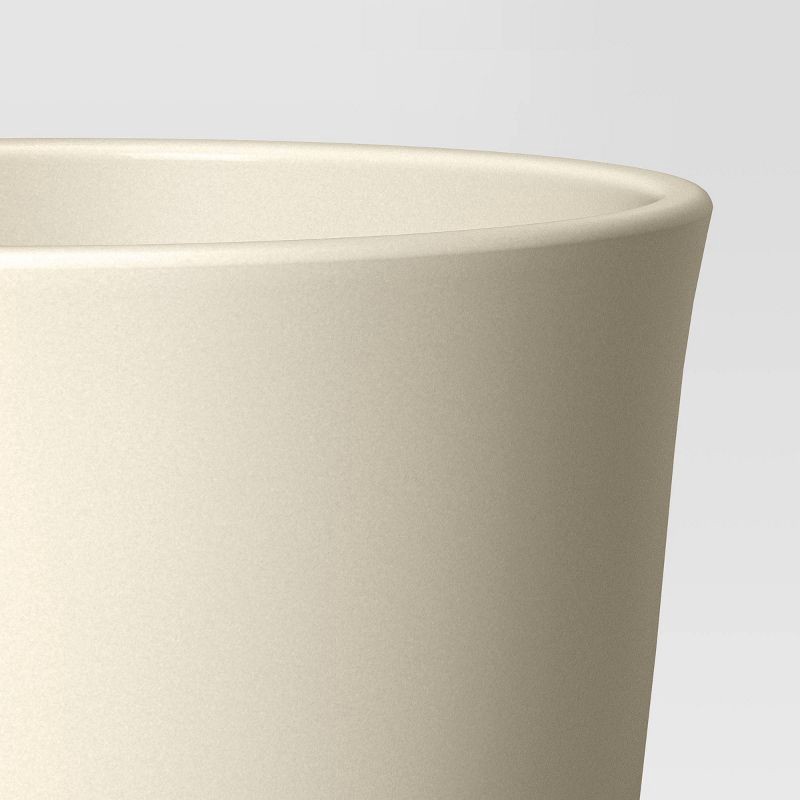 slide 4 of 4, Aesthetic Plastic Indoor Outdoor Planter Pot Sour Cream 12.7"x12.7" - Threshold™, 1 ct