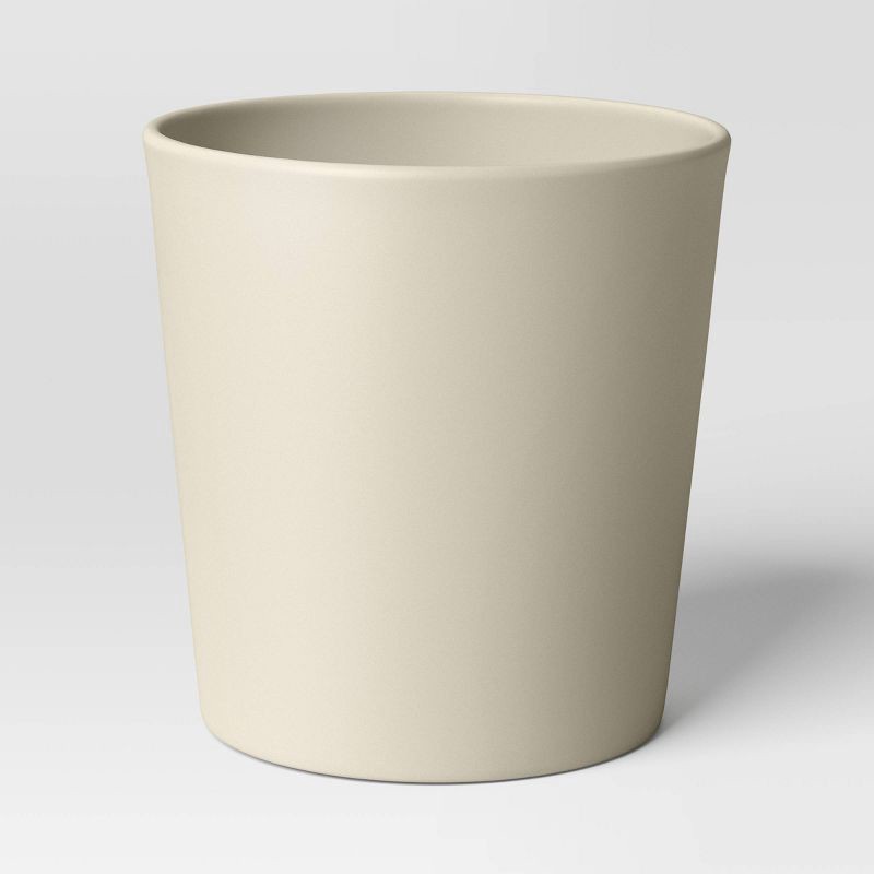 slide 1 of 4, Aesthetic Plastic Indoor Outdoor Planter Pot Sour Cream 8.5"x8.5" - Threshold™, 1 ct