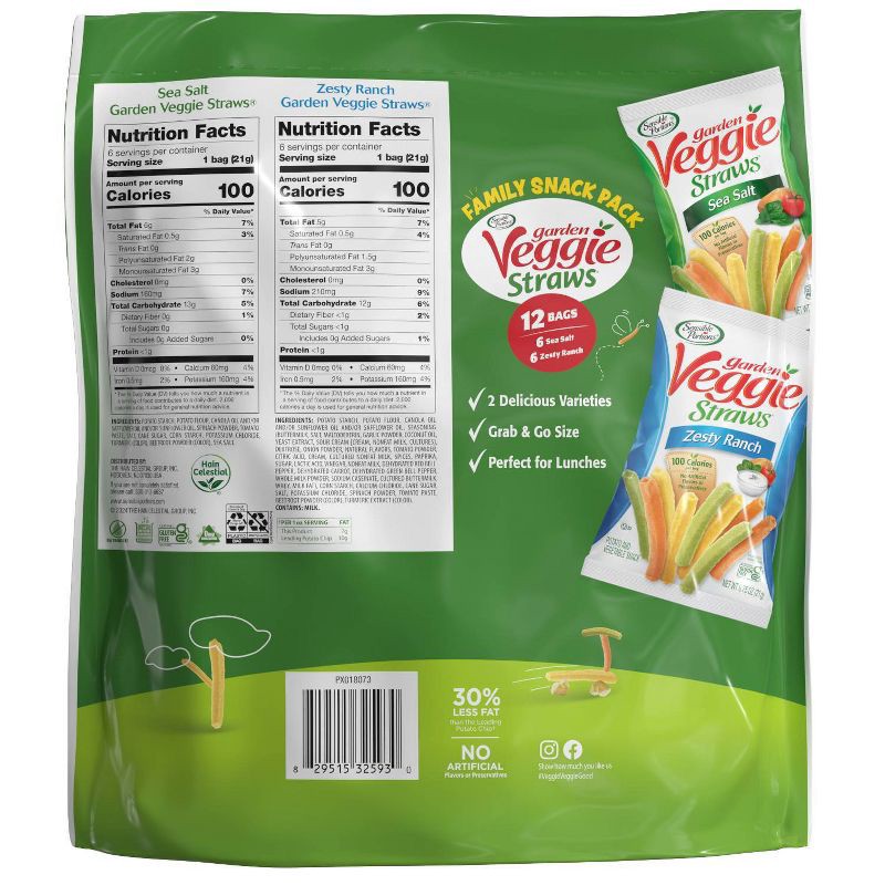 slide 2 of 8, Sensible Portions Veggie Straws Variety Pack - 12ct, 12 ct