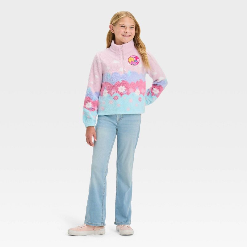 slide 4 of 7, Girls' Mid-Rise Bootcut Jeans - Cat & Jack™ Light Wash 6: Adjustable Waist, Denim Stretch, Full Length, 1 ct