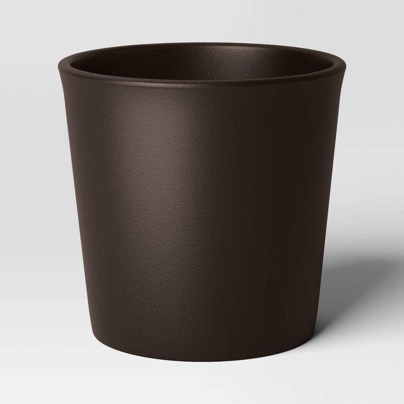 slide 1 of 4, Aesthetic Plastic Indoor Outdoor Planter Pot Foraging Brown 10.6"x10.6" - Threshold™, 1 ct