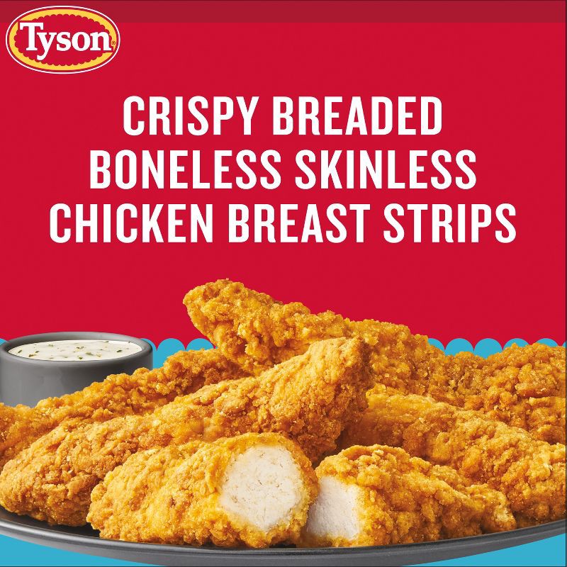 slide 7 of 9, Tyson Crispy Chicken Strips Family Pack Frozen - 40oz, 40 oz