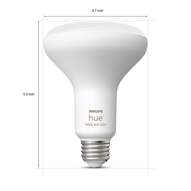 slide 6 of 6, Philips Hue 2pk BR30 Color LED Smart Bluetooth Lights and Bridge Compatible: Energy Star, Dimmable, 1200 Lumens, 22-Year Life, 2 ct