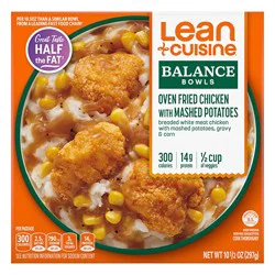 Lean Cuisine Frozen Meal Oven Fried Chicken with Mashed Potatoes, Protein Kick Microwave Meal, Frozen Fried Chicken Dinner, Frozen Dinner for One