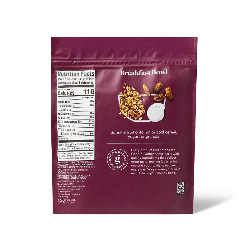 slide 3 of 3, Organic Deglet Noor Pitted Dates - 8oz - Good & Gather™, 8 oz