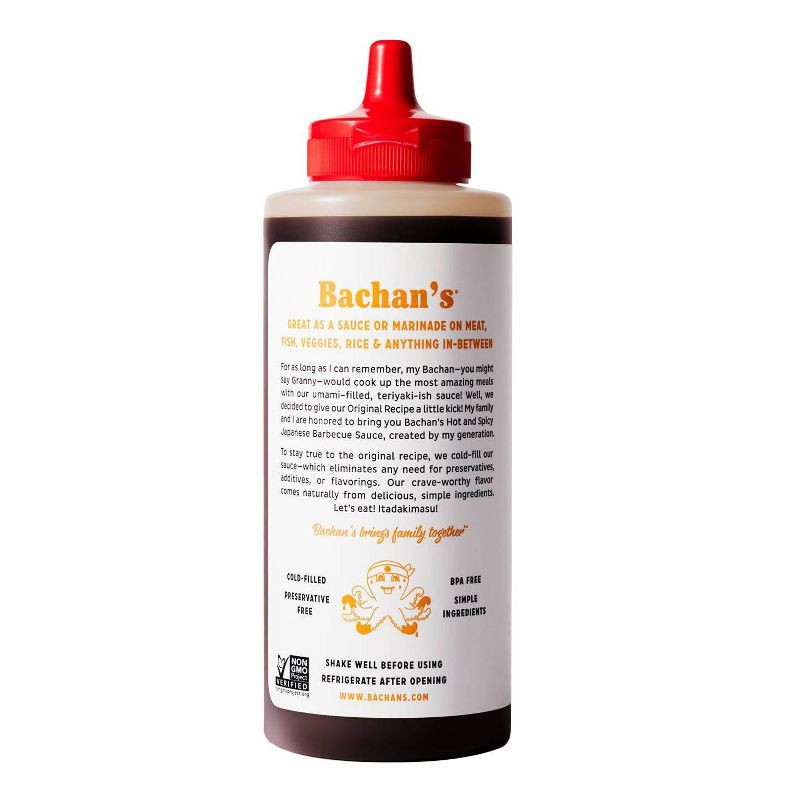 slide 2 of 6, Bachan's Hot & Spicy Japanese BBQ Sauce - 17oz, 17 oz