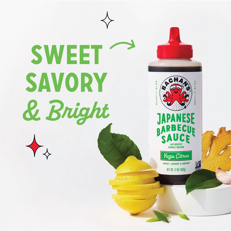 slide 6 of 7, Bachan's Yuzu Citrus Japanese BBQ Sauce - 17oz, 17 oz