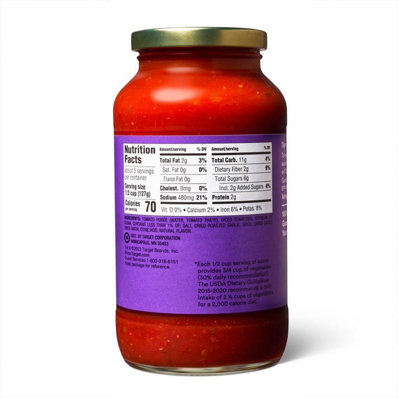 slide 2 of 5, Roasted Garlic & Herb Pasta Sauce - 24oz - Good & Gather™, 24 oz