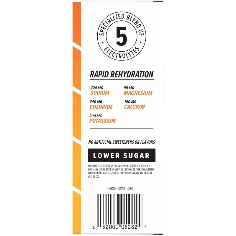 slide 3 of 5, Gatorade Gatorlyte Orange Powder - 6ct, 6 ct