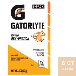 Gatorade Gatorlyte Orange Powder - 6ct