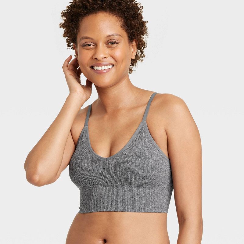 Women's Seamless Brami - Auden™ Heathered Gray XS