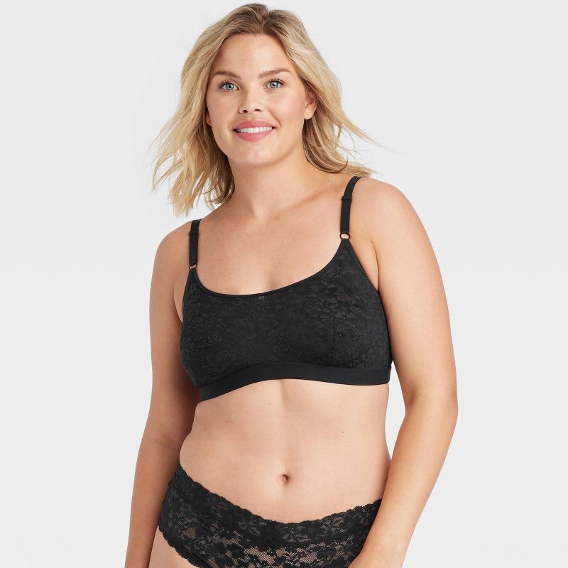 Women's Lace Bralette - Auden Black XS 1 ct