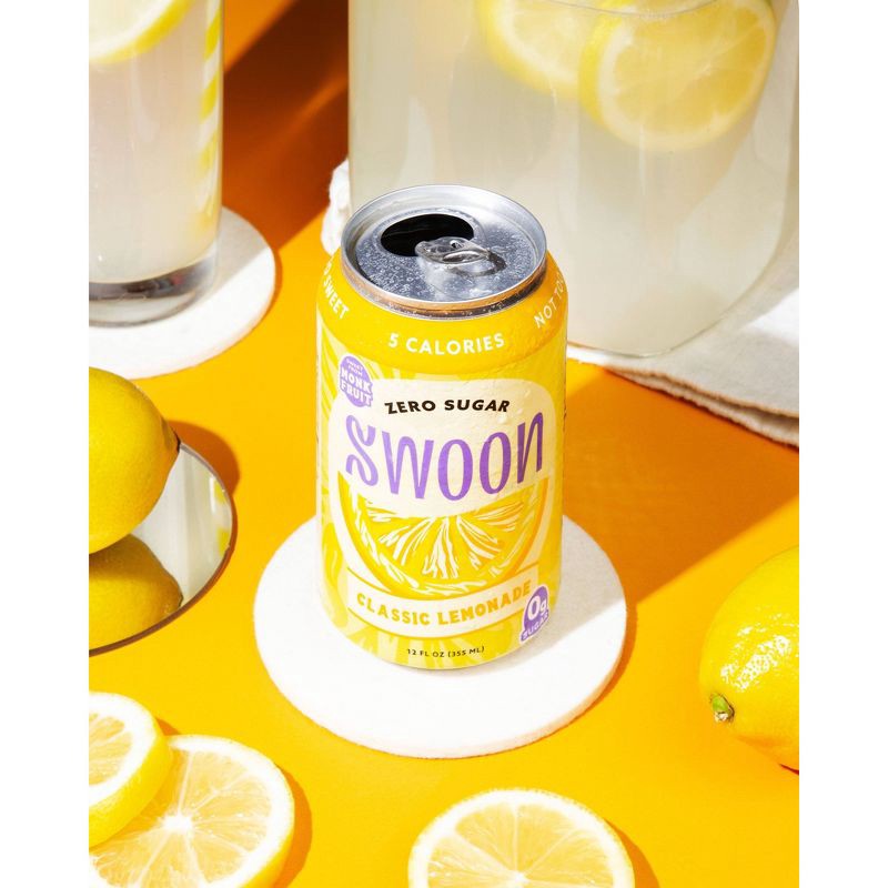 slide 2 of 3, Swoon Classic Lemonade - 4pk/12 fl oz Cans, 4 ct; 12 fl oz