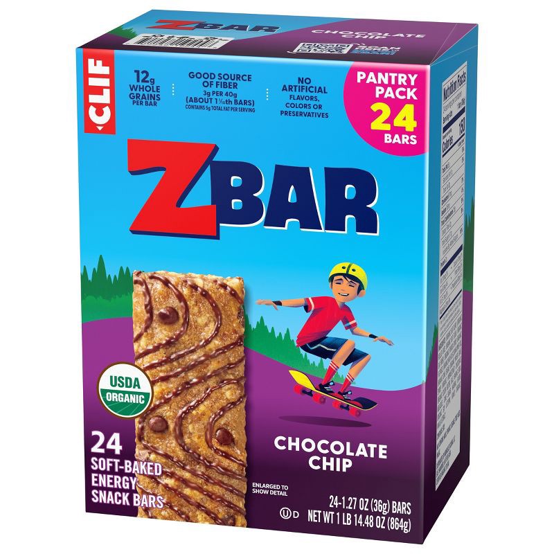 slide 9 of 13, CLIF KID ZBAR Organic Chocolate Chip Granola Soy Protein Bar - 30.48oz/24pk, 30.48 oz, 24 ct