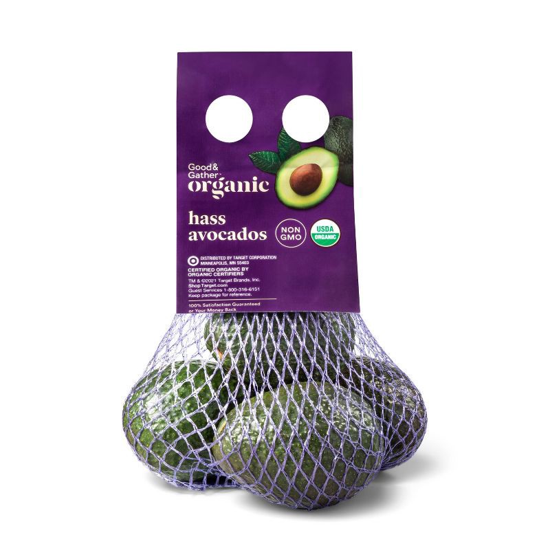 slide 1 of 3, Organic Hass Avocados - 4ct - Good & Gather™, 4 ct