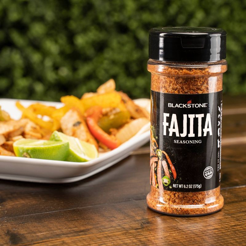 slide 5 of 6, Blackstone 6.2oz Fajita Seasoning: BBQ Rub with Cilantro & Garlic, Ready to Use Spice Mix, 6.2 oz