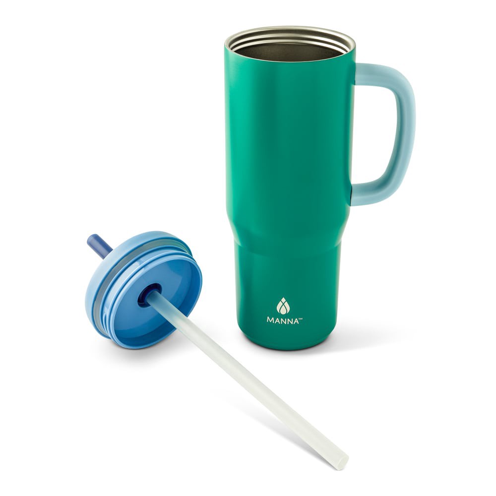 slide 2 of 4, Manna™ Handled Tumbler - Teal, 30 oz