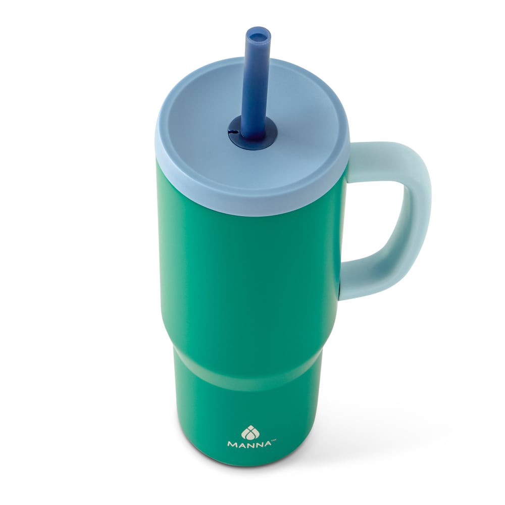 slide 3 of 4, Manna™ Handled Tumbler - Teal, 30 oz