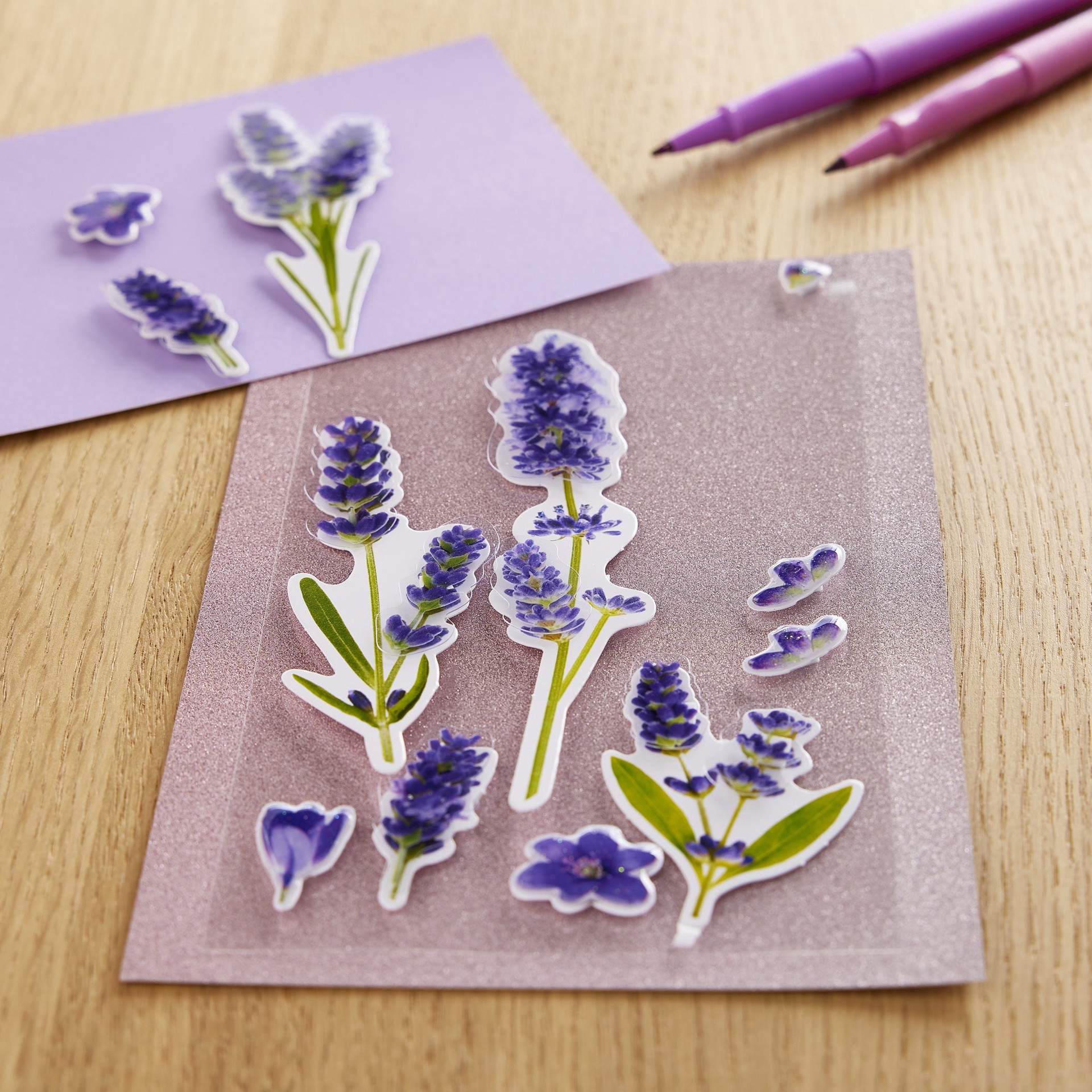 slide 3 of 4, Lavender Dimensional Stickers By Recollections, 4 in x 8.5 in