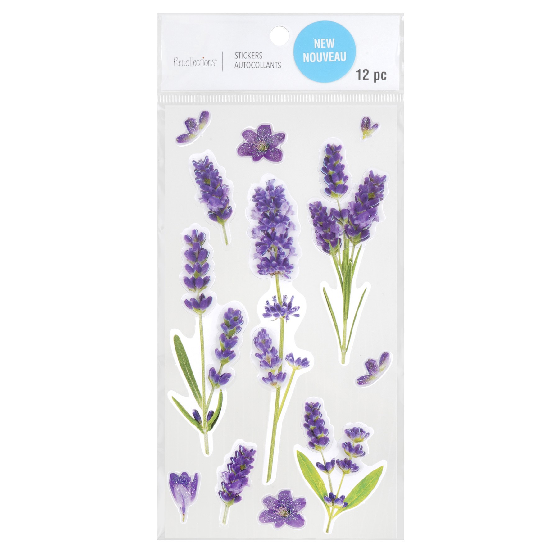 slide 2 of 4, Lavender Dimensional Stickers By Recollections, 4 in x 8.5 in