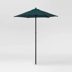 6' Round Outdoor Patio Market Umbrella Fern Shower with Black Pole - Room Essentials™: Push-Button, Air Dry