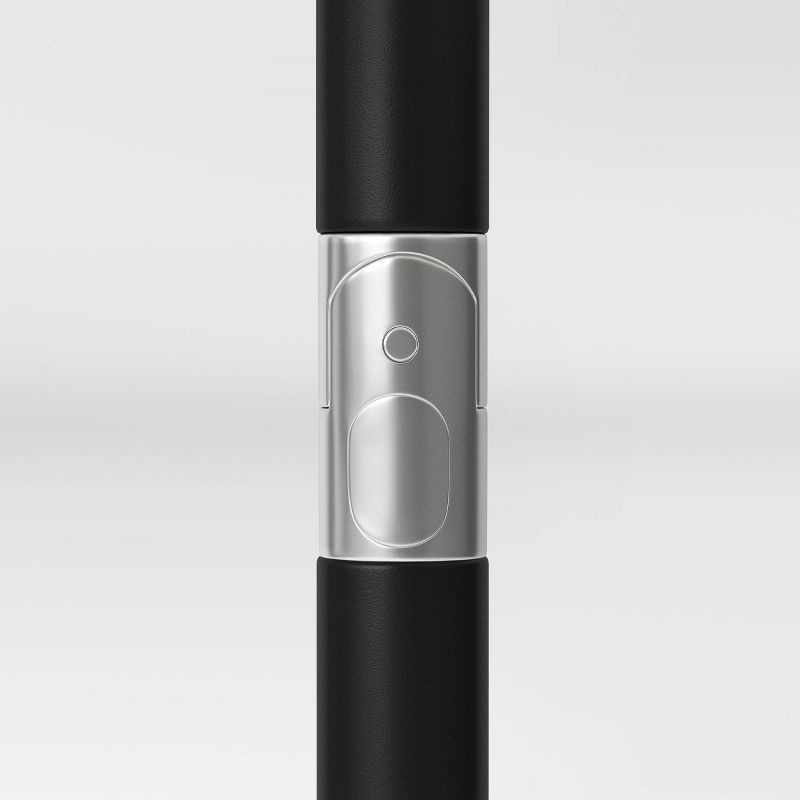 slide 5 of 5, 6' Square Outdoor Patio Market Umbrella Off-White with Black Pole - Threshold™, 1 ct