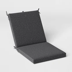 43"x21" Solid Woven Outdoor Chair Cushion Charcoal - Threshold™