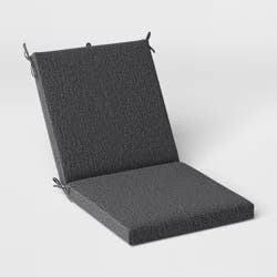 43"x21" Solid Woven Outdoor Chair Cushion Charcoal - Threshold™